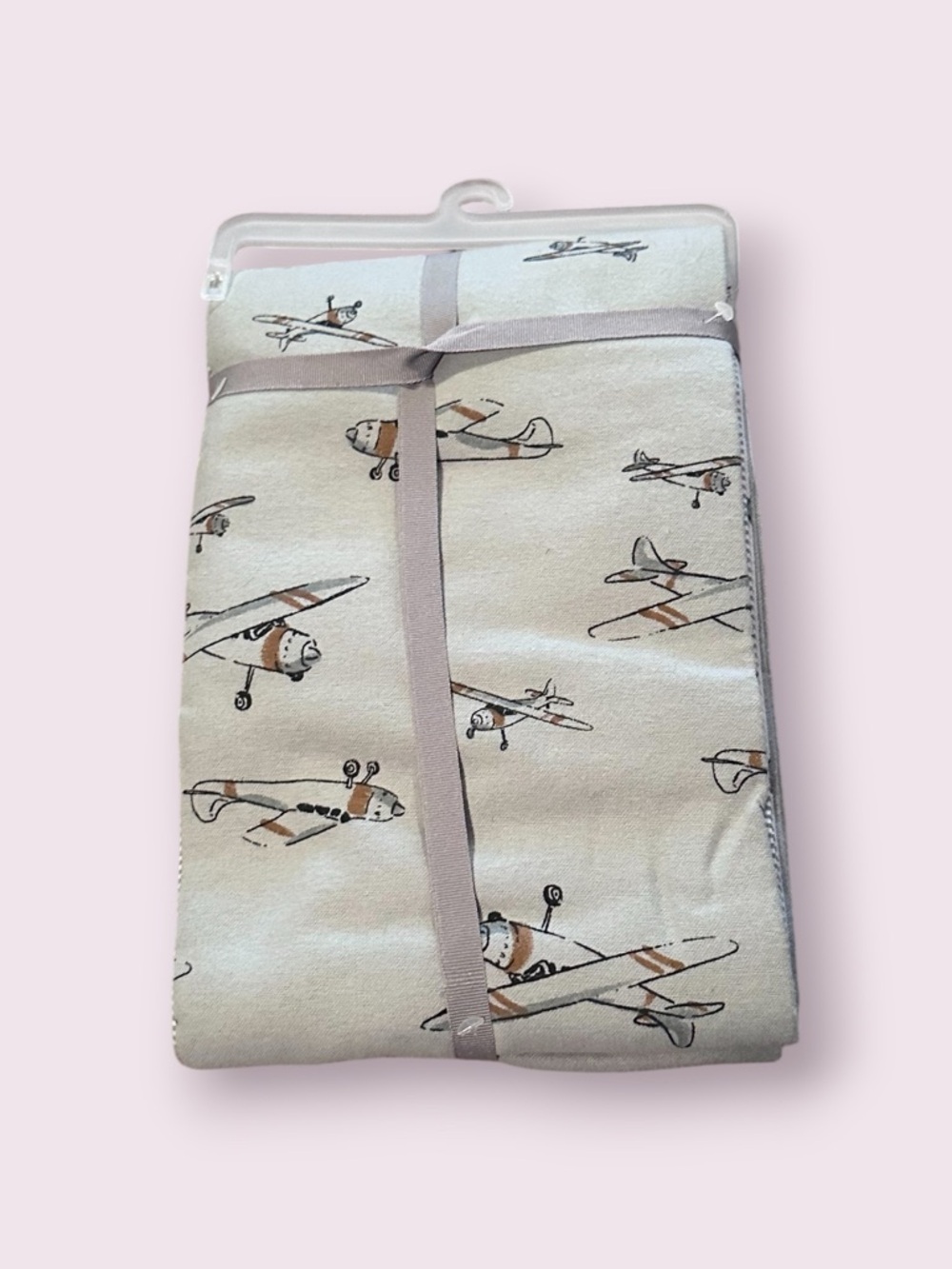 NWT Carter's Airplane Automobile Striped Print Baby Receiving Blanket Set - Picture 5 of 6